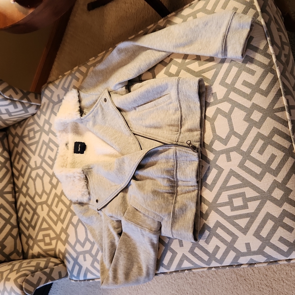 Gap Kids Fur Moto Jacket XXL 14-16